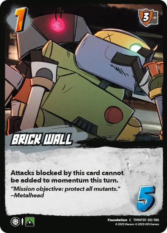 UniVersus Teenage Mutant Ninja Turtles Brick Wall TMNT01 69/186 Common Near Mint