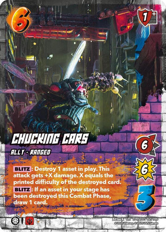 UniVersus Teenage Mutant Ninja Turtles Chucking Cars TMNT01 82/186 Ultra Rare