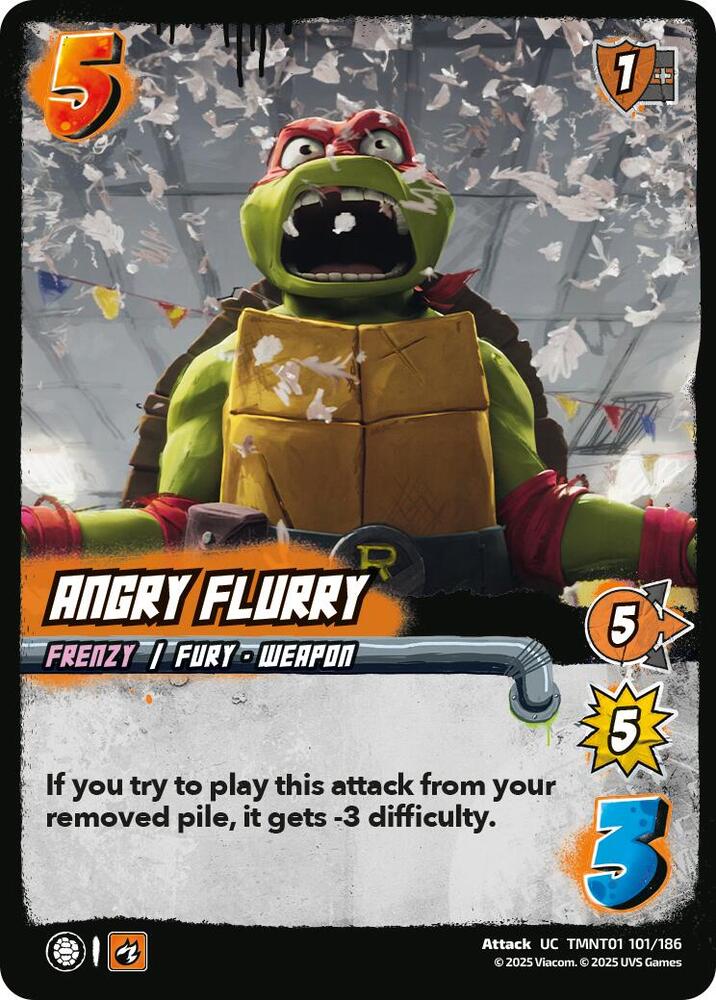 UniVersus Teenage Mutant Ninja Turtles Angry Flurry TMNT01 101/186 Uncommon Near Mint