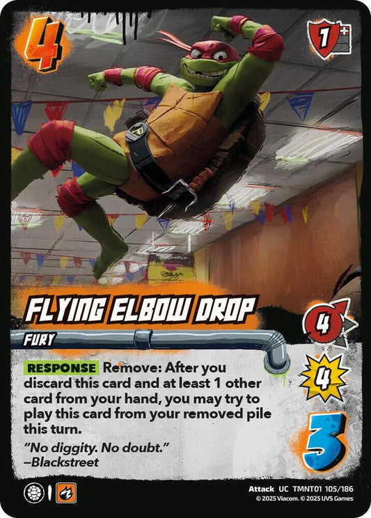 UniVersus Teenage Mutant Ninja Turtles Flying Elbow Drop TMNT01 105/186 Uncommon Near Mint
