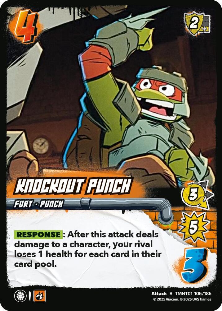 UniVersus Teenage Mutant Ninja Turtles Knockout Punch TMNT01 106/186 Rare Near Mint Foil