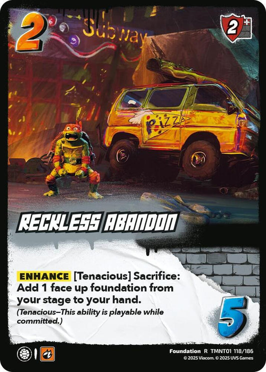 UniVersus Teenage Mutant Ninja Turtles Reckless Abandon TMNT01 118/186 Rare Near Mint Foil