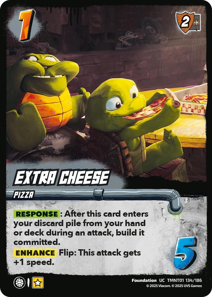 UniVersus Teenage Mutant Ninja Turtles Extra Cheese TMNT01 134/186 Uncommon Near Mint
