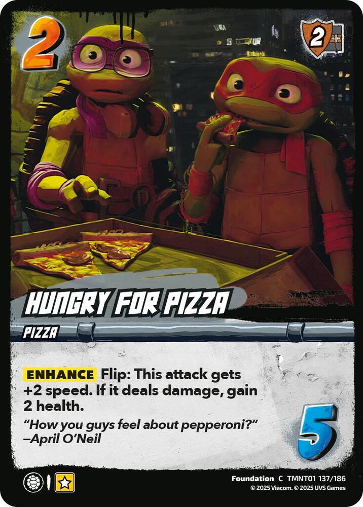 UniVersus Teenage Mutant Ninja Turtles Hungry for Pizza TMNT01 137/186 Common Near Mint