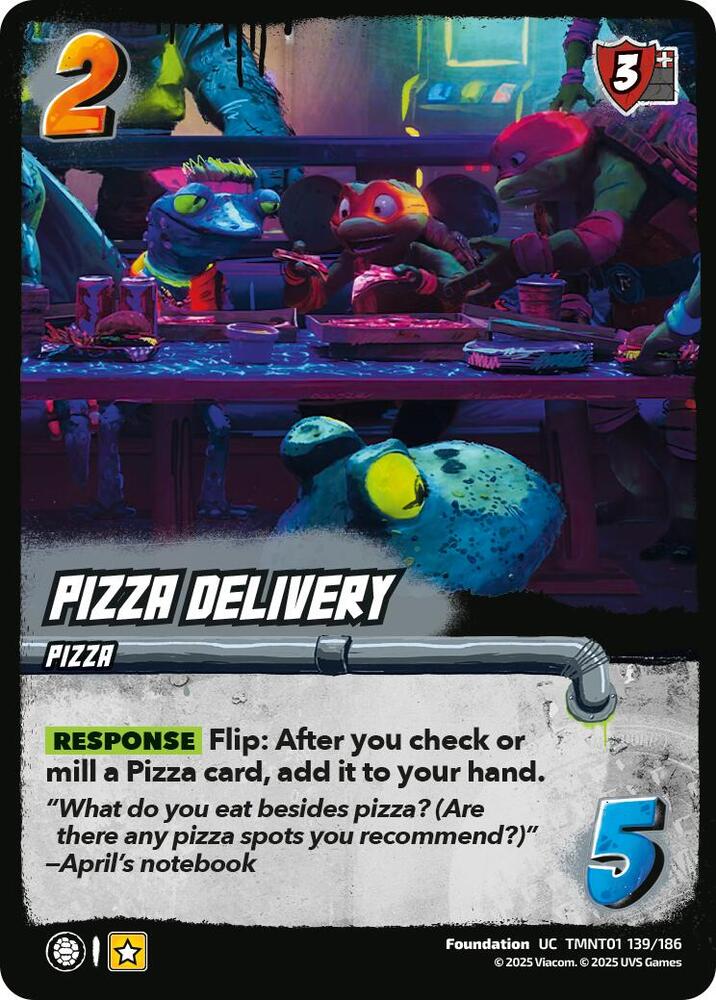 UniVersus Teenage Mutant Ninja Turtles Pizza Delivery TMNT01 139/186 Uncommon Near Mint