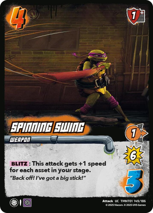 UniVersus Teenage Mutant Ninja Turtles Spinning Swing TMNT01 149/186 Uncommon Near Mint