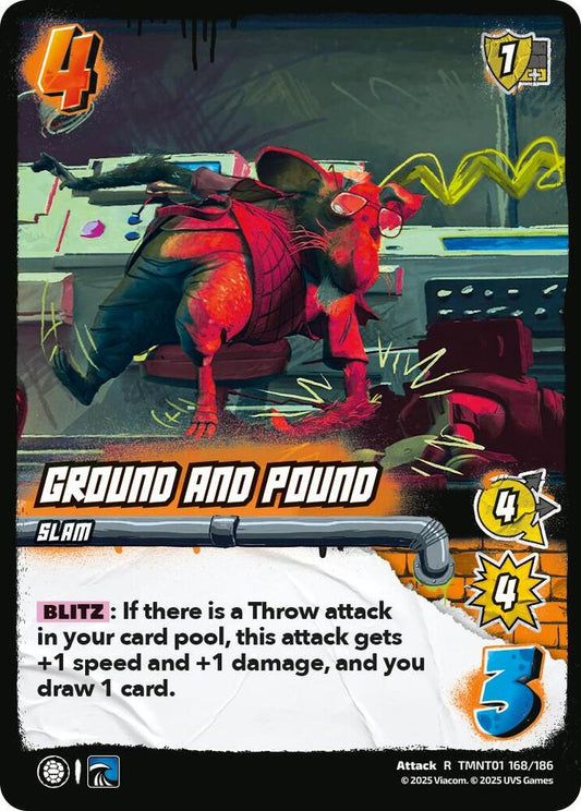 UniVersus Teenage Mutant Ninja Turtles Ground and Pound TMNT01 168/186 Rare Near Mint Foil