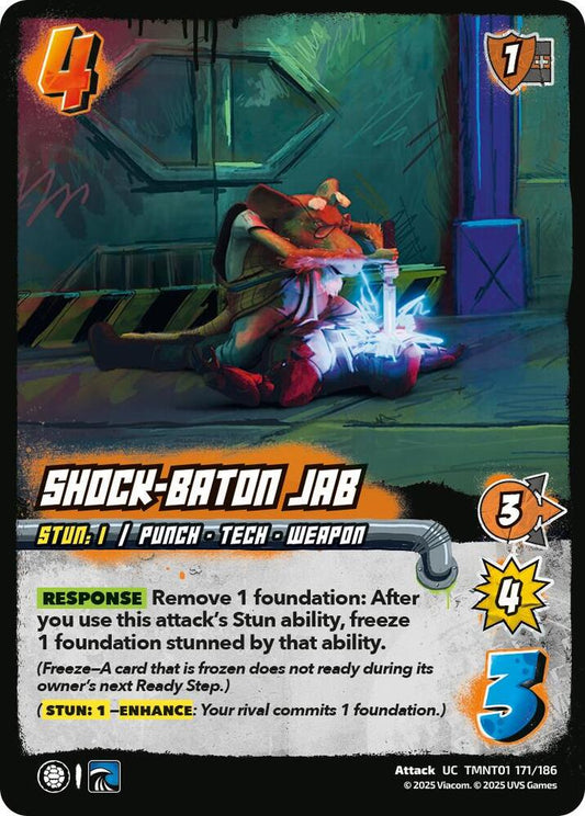 UniVersus Teenage Mutant Ninja Turtles Shock-Baton Jab TMNT01 171/186 Uncommon