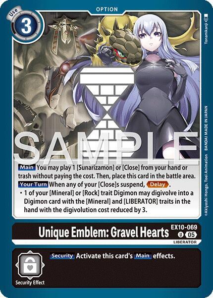 Digimon TCG Sinister Order Unique Emblem: Gravel Hearts EX10-069 U Uncommon