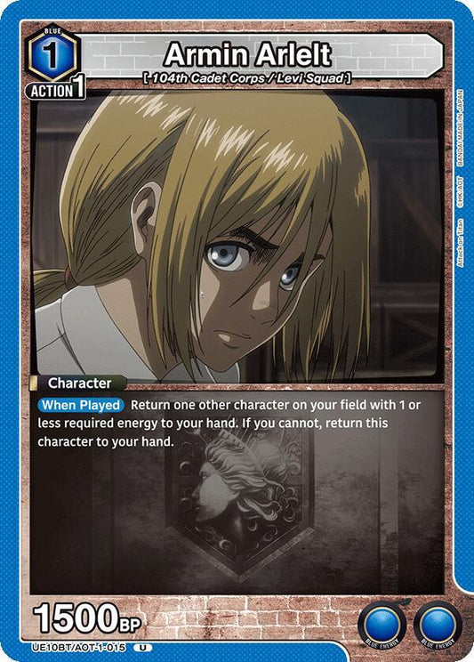 Union Arena UE10BT: Attack on Titan Armin Arlelt (015) UE10BT/AOT-1-015 Uncommon