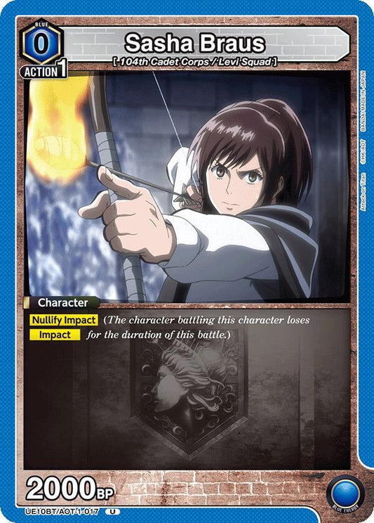 Union Arena UE10BT: Attack on Titan Sasha Braus (017) UE10BT/AOT-1-017 Uncommon