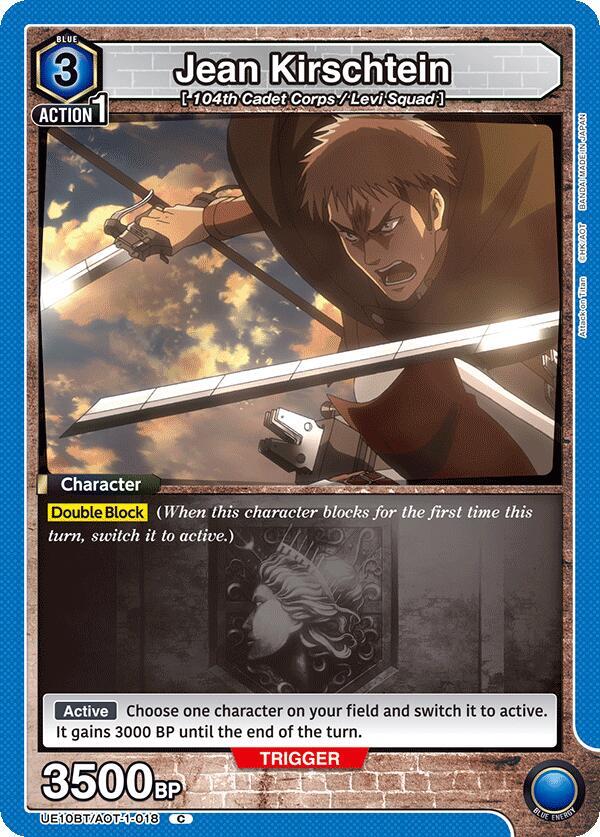 Union Arena UE10BT: Attack on Titan Jean Kirschtein (018) UE10BT/AOT-1-018 Common Near Mint