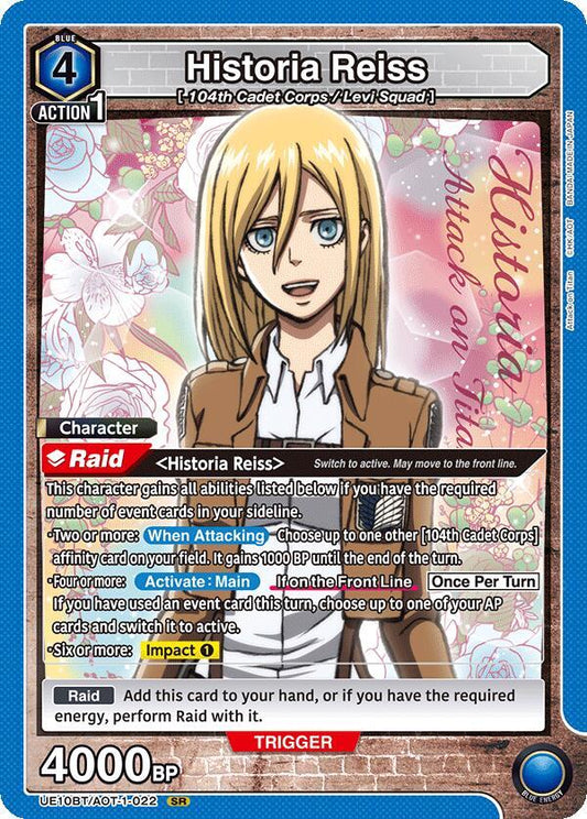 Union Arena UE10BT: Attack on Titan Historia Reiss (022) UE10BT/AOT-1-022 Super Rare