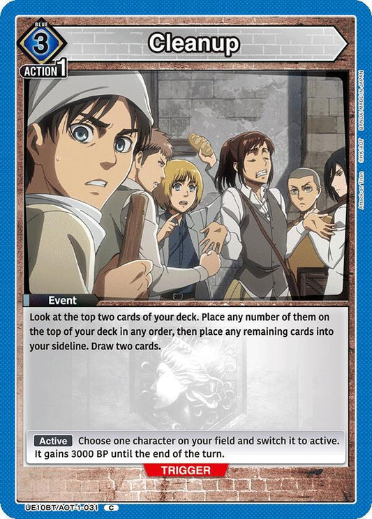 Union Arena UE10BT: Attack on Titan Cleanup UE10BT/AOT-1-031 Common