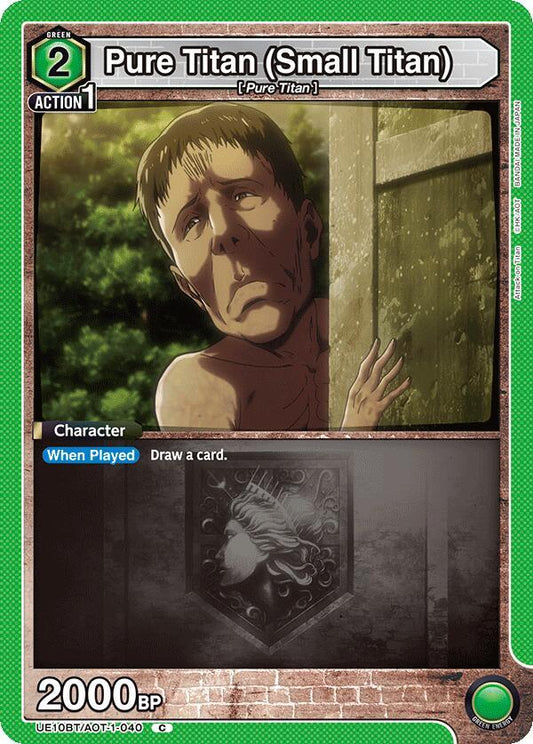 Union Arena UE10BT: Attack on Titan Pure Titan (Small Titan) UE10BT/AOT-1-040 Common
