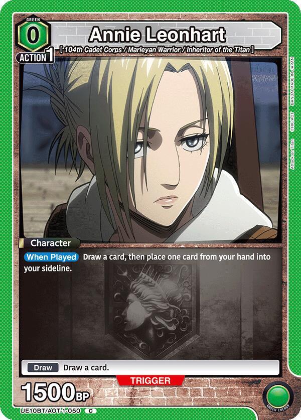 Union Arena UE10BT: Attack on Titan Annie Leonhart (050) UE10BT/AOT-1-050 Common Near Mint