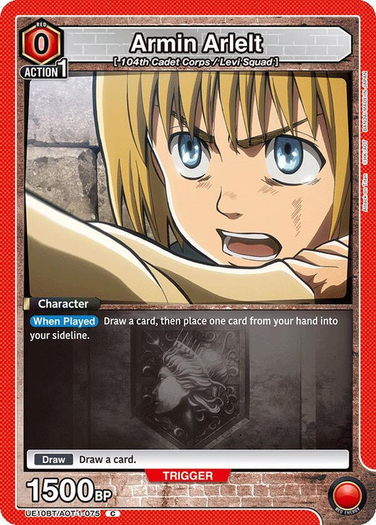 Union Arena UE10BT: Attack on Titan Armin Arlelt (075) UE10BT/AOT-1-075 Common