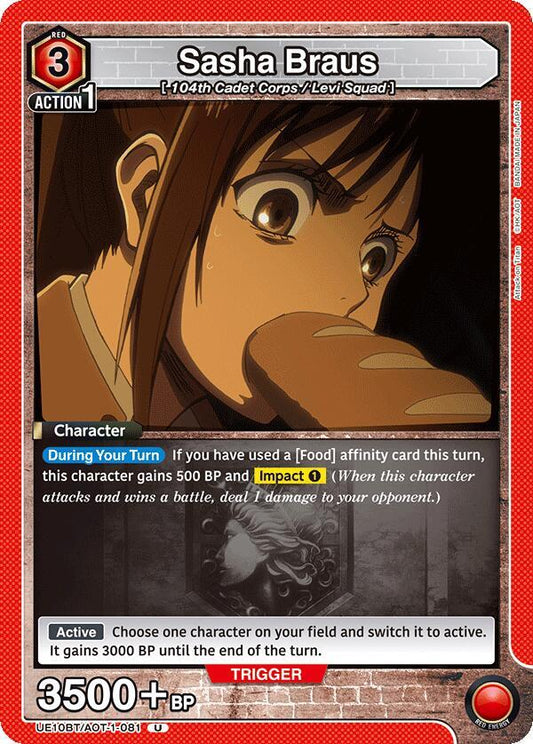 Union Arena UE10BT: Attack on Titan Sasha Braus (081) UE10BT/AOT-1-081 Uncommon
