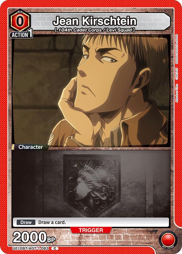 Union Arena UE10BT: Attack on Titan Jean Kirschtein (083) UE10BT/AOT-1-083 Common Near Mint