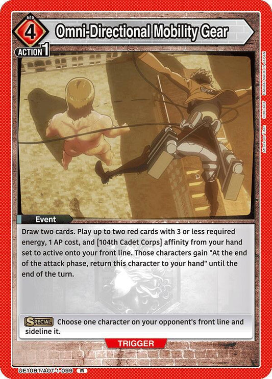 Union Arena UE10BT: Attack on Titan Omni-Directional Mobility Gear UE10BT/AOT-1-099 Rare