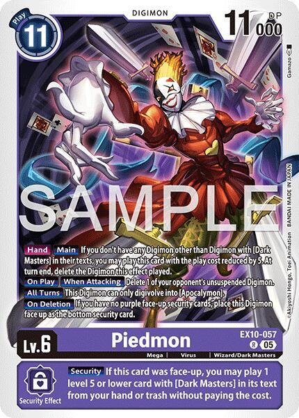 Digimon TCG Sinister Order Piedmon EX10-057 R Rare