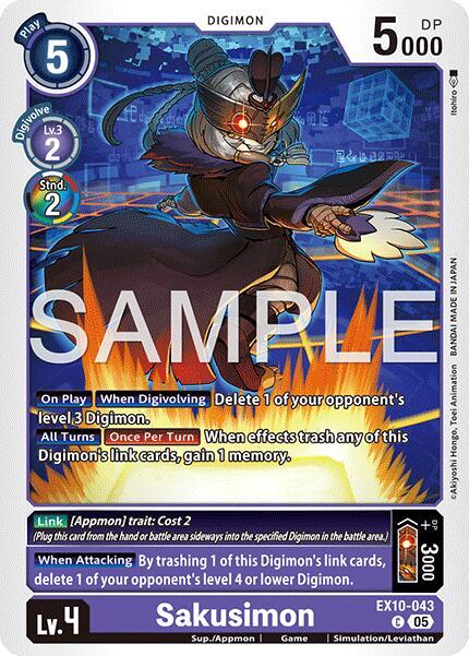 Digimon TCG Sinister Order Sakusimon EX10-043 C Common