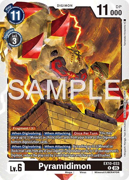 Digimon TCG Sinister Order Pyramidimon EX10-033 R Rare
