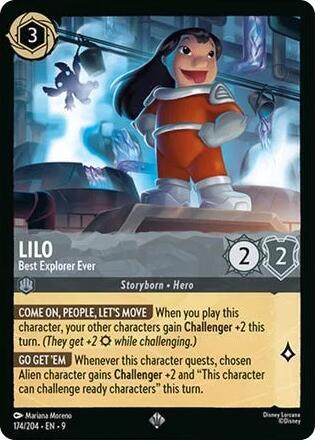 Disney Lorcana Fabled Lilo - Best Explorer Ever 174/204 Super Rare