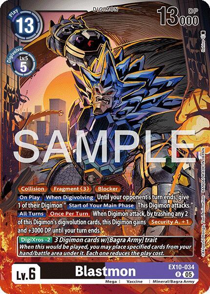 Digimon TCG Sinister Order Blastmon EX10-034 R Rare