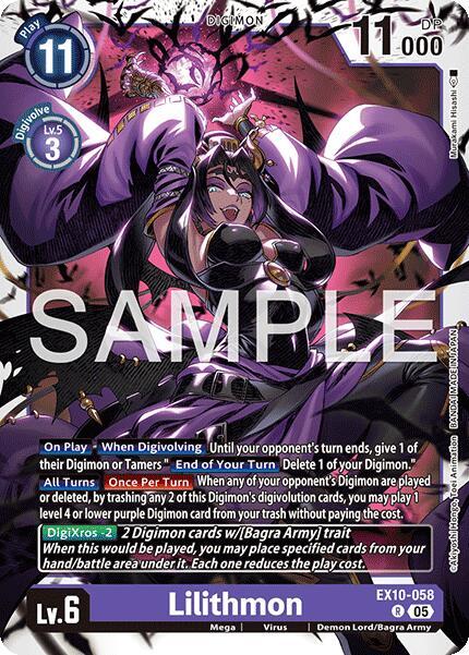 Digimon TCG Sinister Order Lilithmon EX10-058 R Rare