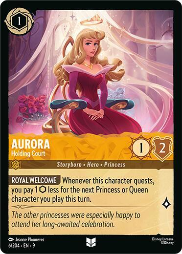 Disney Lorcana Fabled Aurora - Holding Court 6/204 Uncommon
