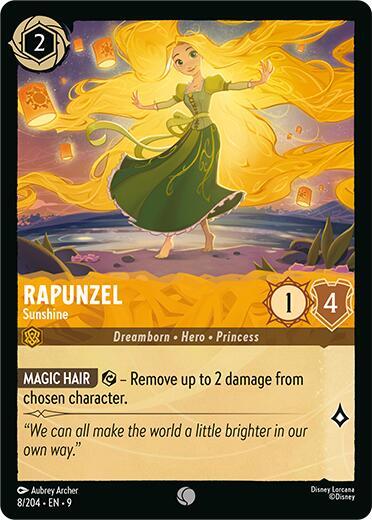 Disney Lorcana Fabled Rapunzel - Sunshine 8/204 Common