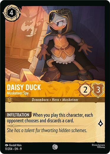 Disney Lorcana Fabled Daisy Duck - Musketeer Spy 11/204 Common