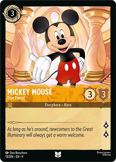 Disney Lorcana Fabled Mickey Mouse - True Friend 13/204 Uncommon