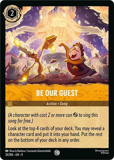 Disney Lorcana Fabled Be Our Guest 31/204 Common
