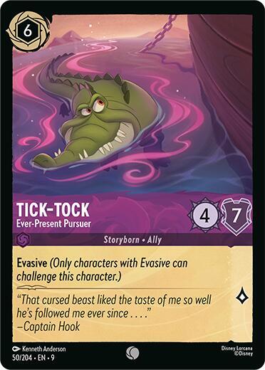 Disney Lorcana Fabled Tick-Tock - Ever-Present Pursuer 50/204 Common
