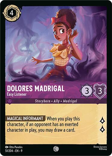 Disney Lorcana Fabled Dolores Madrigal - Easy Listener 51/204 Common