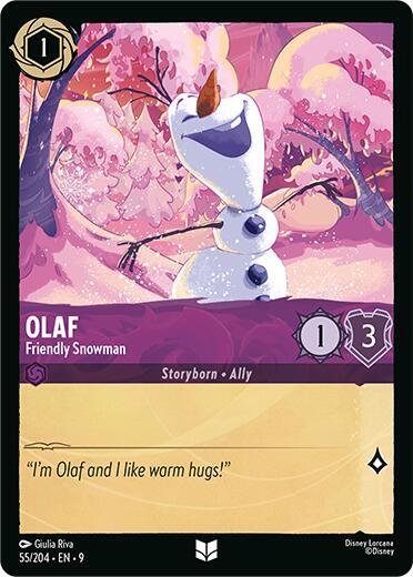 Disney Lorcana Fabled Olaf - Friendly Snowman 55/204 Uncommon
