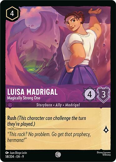 Disney Lorcana Fabled Luisa Madrigal - Magically Strong One 58/204 Common Cold Foil