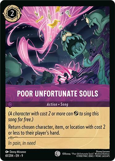 Disney Lorcana Fabled Poor Unfortunate Souls 61/204 Common