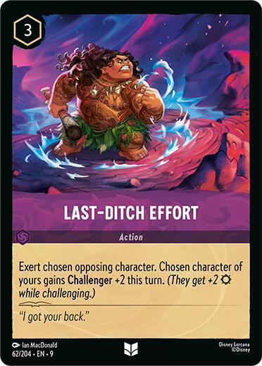 Disney Lorcana Fabled Last-Ditch Effort 62/204 Uncommon