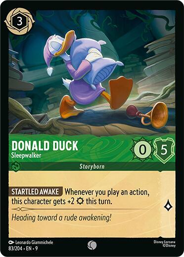 Disney Lorcana Fabled Donald Duck - Sleepwalker 83/204 Common