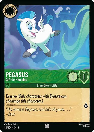 Disney Lorcana Fabled Pegasus - Gift for Hercules 84/204 Common