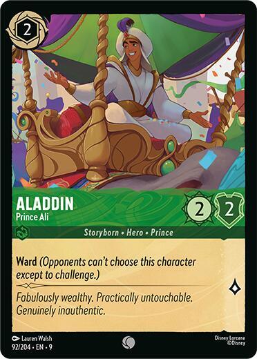 Disney Lorcana Fabled Aladdin - Prince Ali 92/204 Common