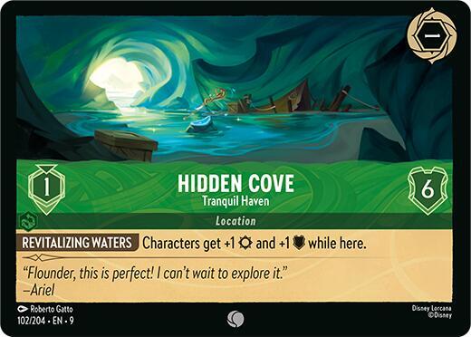 Disney Lorcana Fabled Hidden Cove - Tranquil Haven 102/204 Common Cold Foil