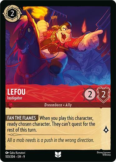 Disney Lorcana Fabled LeFou - Instigator 103/204 Uncommon