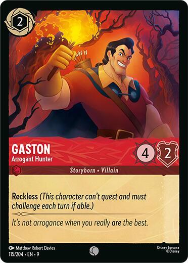 Disney Lorcana Fabled Gaston - Arrogant Hunter 115/204 Common