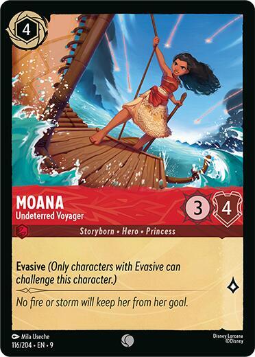 Disney Lorcana Fabled Moana - Undeterred Voyager 116/204 Common