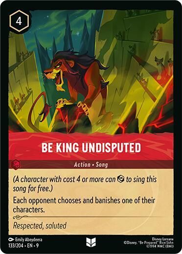 Disney Lorcana Fabled Be King Undisputed 133/204 Uncommon