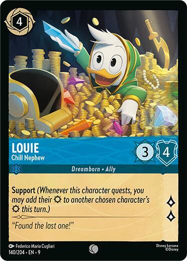 Disney Lorcana Fabled Louie - Chill Nephew 140/204 Common Cold Foil